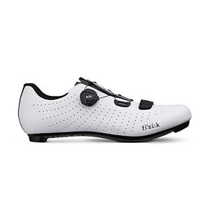Fizik Mens Tempo Overcurve Cycling Shoe, White Black, 10.5-11 US