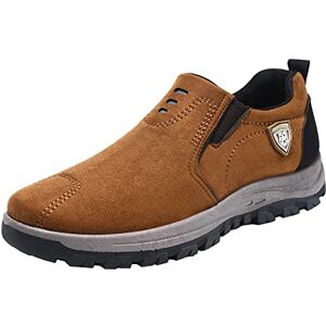 Generisch Men'S Pure Colour Fashion Casual Sports Shoes In Spring And Lightweight Shoes Men Breathable, Brown, 8.5 Uk