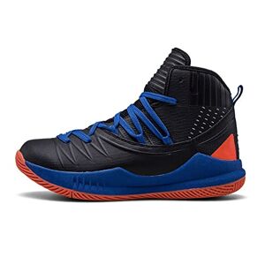 Ccafret Mens Gym Shoes Men Sports Shoes Young Students High Top Basketball Shoes Outdoor Non Slip Sports Shoes Mens Retro Basketball Shoes (Color : Black Blue, Size : 5.5 Uk)