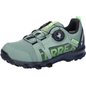 adidas Terrex Agravic BOA RAIN.RDY Trail Running Shoes Sneaker, Silver Green/core Black/Green Spark, 11.5 UK Child