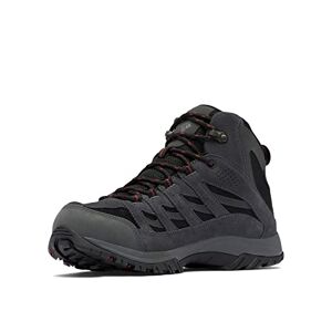 Columbia Men's Crestwood Mid Waterproof Hiking Boot Shoe, Black/Charcoal, 9 Wide