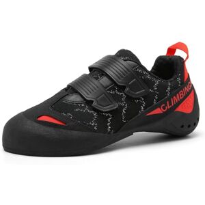 Damando Mens Wall Climbing Shoes, Non-Slip Bouldering Sport Shoes Breathable Rock Climbing Shoes For Adult Kids,Red,2 Uk