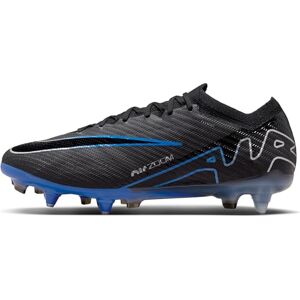 Nike Men's Zoom Vapor 15 Elite Sg-Pro Ac Low, Black/Chrome-Hyper Royal, 4 UK