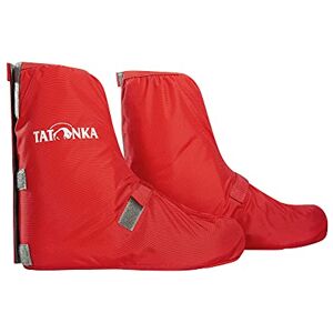 Tatonka Velo Gaiter Rain Overshoes L (UK 9-12) - Waterproof Bicycle Overshoes with Reflective Stripes and Adjustable Leg Width - Size L (Shoe Size 43-46) - Men and Women - Red