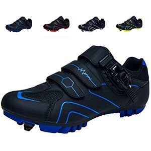 Miaoml Men'S Mountain Bike Shoes, Mountain Bike Shoes, Mountain Lock Cycling Shoes, Blue-45 Eu