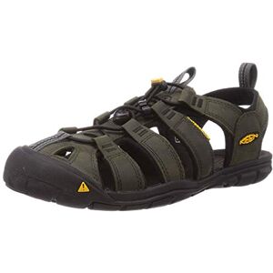 Keen Men’s Clearwater Leather Cnx Open Toe Sandals, Grau (Magnet/Black), 6 UK