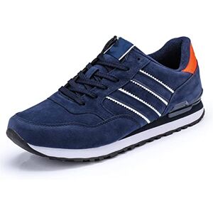 Ccafret Mens Gym Shoes Men'S Casual Shoes Light Suede Classic Men'S Running Shoes Outdoor Breathable Mesh Jogging Shoes (Color : Blue, Size : 7.5 Uk)