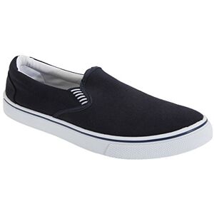 Dek Canvas Slip On Mens Shoes Navy Blue (13 Uk)