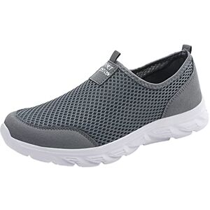 Generisch Men'S Shoes Summer Lightweight Breathable Casual Shoes Single Mesh Casual Running Shoes Toe Ring Men'S Shoes, Gray, 8 Uk