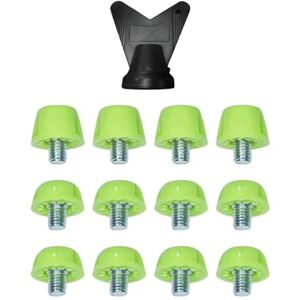 Folpus 12x Replacement Spikes Rugby Studs Soccer Boot Cleats Track Shoes Accessories for Training, green