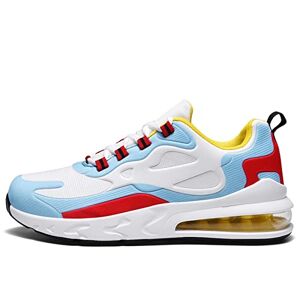 Ccafret Mens Gym Shoes Air Cushion Running Sneakers For Men Air Tennis Shoes Shock Absorption Ultra Light Sports Casual Shoes Walking Footwear (Color : Blue Red, Size : 7.5 Uk)