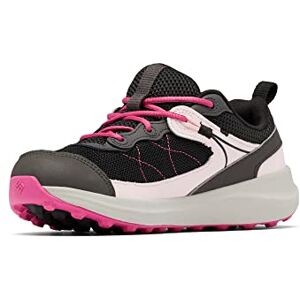 Columbia Youth Trailstorm Unisex Kids Low Rise Trekking And Hiking Shoes, Black x Pink Ice, 4 UK