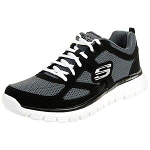 Skechers Burns Agoura Men'S Fitness Trainers, Black White, 12 Uk