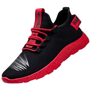 Generisch Sporty Shoes For Men Flying Leisure For Men Trainers Red And Black, Red, 10 Uk