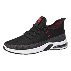 Generisch Breathable Men'S Running Plate Shoes Mesh Sport Casual Summer Shoes For Men Casual Shoes Shoes Larger Compatible With Make Men 10 Cm, Black, 8 Uk
