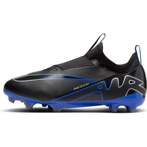 Nike Boys Zoom Vapor 15 Academy Fg/Mg Football Shoe, Black Chrome Hyper Royal, 3 UK