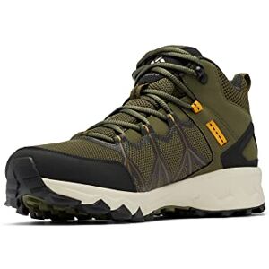 Columbia Men's Peakfreak 2 Mid Outdry waterproof mid rise hiking boots, Green (Nori x Black), 10 UK