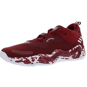 adidas D.O.N. Issue 3 Unisex-Adult Basketball Shoe, Dark Red/white-Red, 18 Women/17 Men