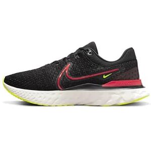 Nike React Infinity Run Flyknit 3 Men'S Running Trainers Sneakers Shoes Dh5392 (Black/siren Red-Team Red-Volt 007) Uk7.5 (Eu42)