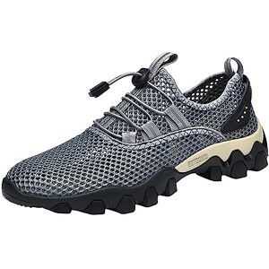 Iqyu Breathable Shoes Men'S Winter Men'S Shoes Summer Breathable Mesh Shoes Sports Leisure Shoes Men'S Hiking Shoes Tourism Hiking Shoes Trainers Men'S Shoes, Gray, 7 Uk