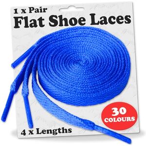 Lacestar Shoe Laces Flat Coloured Trainers Hi-Tops Football Boots Hiking Laces Shoelaces New Suitable For All Brands Including Nike Adidas Converse Puma Vans (150cm, Classic Blue)…