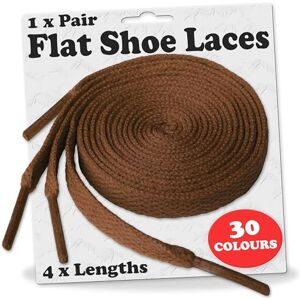 Lacestar Shoelaces Flat Coloured Trainers Hi-Tops Football Boots Hiking Laces Shoelaces New Suitable For All Brands Including Nike Adidas Converse Puma Vans (60cm, Dark Brown)…