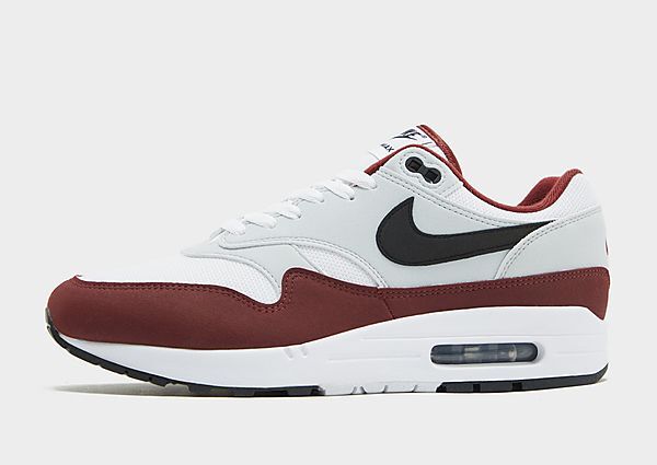 Nike Air Max 1 - White/Dark Team Red/Pure Platinum/Black - Mens, White/Dark Team Red/Pure Platinum/Black