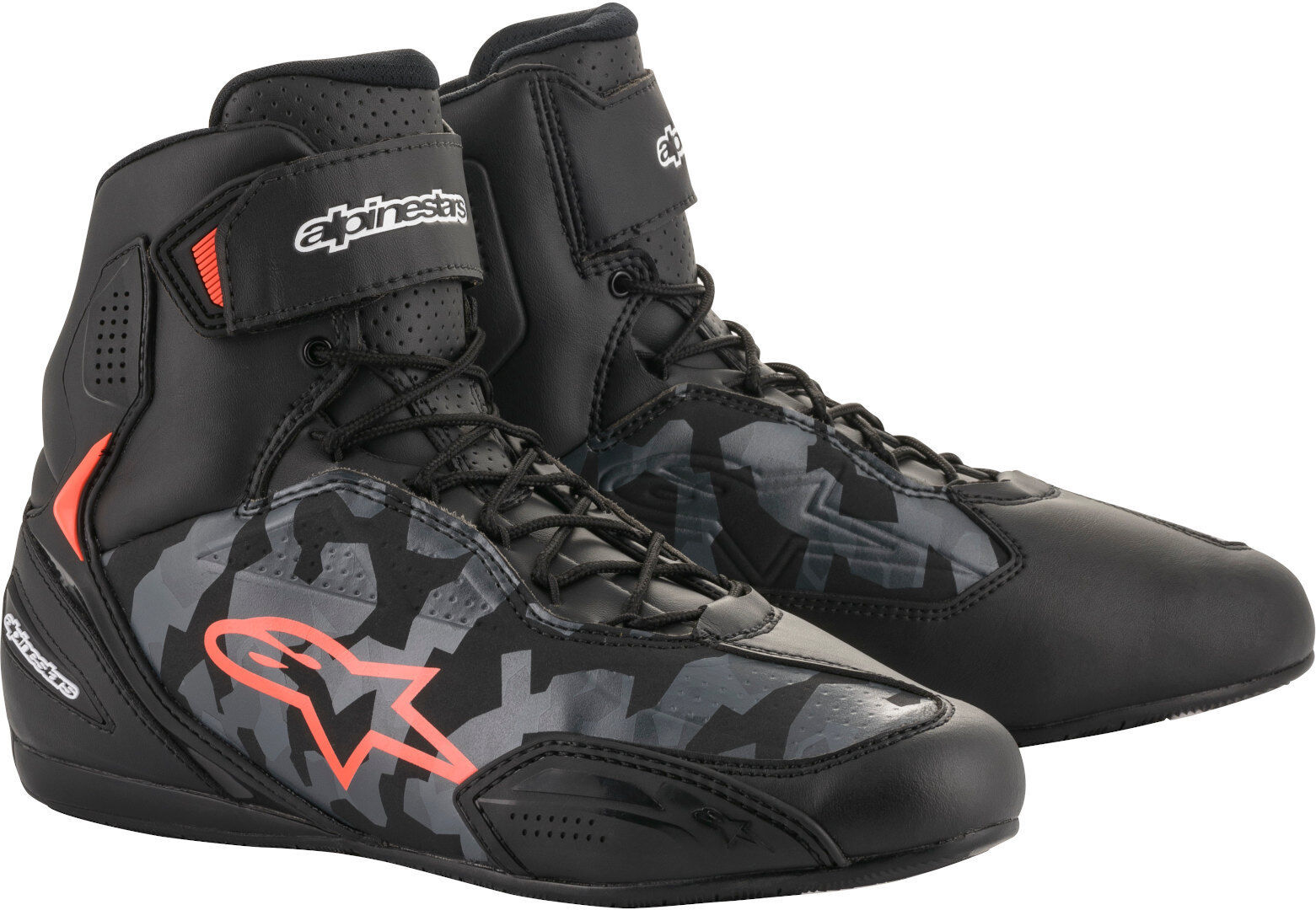 Photos - Motorcycle Boots Alpinestars Faster-3 Camo Motorcycle Shoes Unisex Green Brown Size: 44 251 