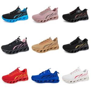 Men Women Running Shoes GAI Three Black White Purple Pink Green Navy Blue Lightweight Breathable Mens Trainers Sports Sneakers