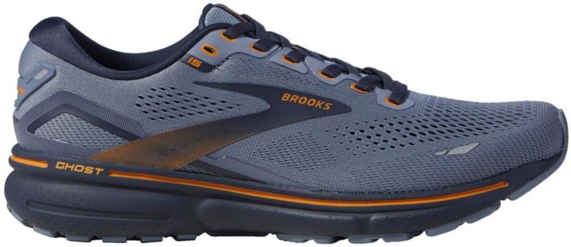 Men's Brooks Ghost 15 Running Shoes Flintstone/Peacoat/Oak 9(D)