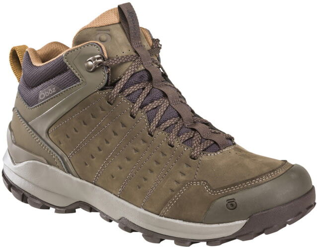 Photos - Trekking Shoes Waterproof Oboz Sypes Mid Leather B-DRY Hiking Shoes - Men's, Cedar Brown, 11, Medium 