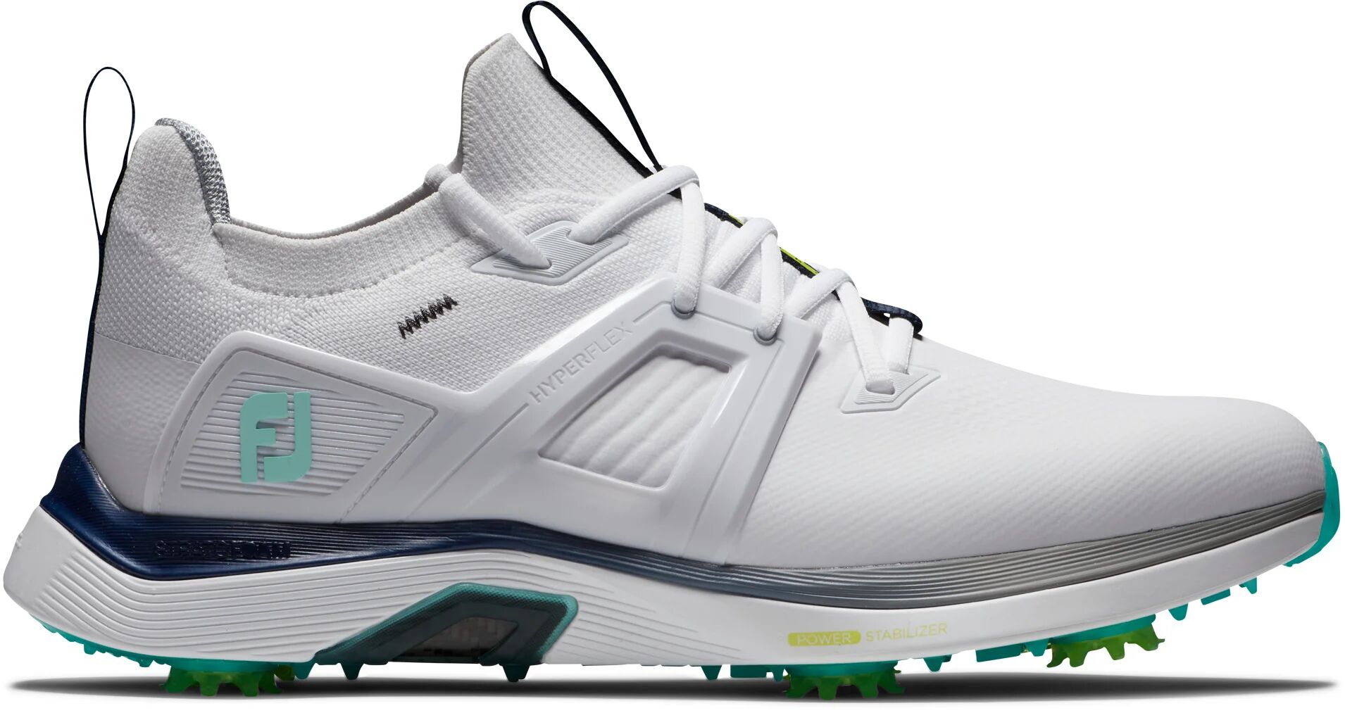 FootJoy HyperFlex Carbon Golf Shoes 2024 - White/Teal  - 10.5 - M
