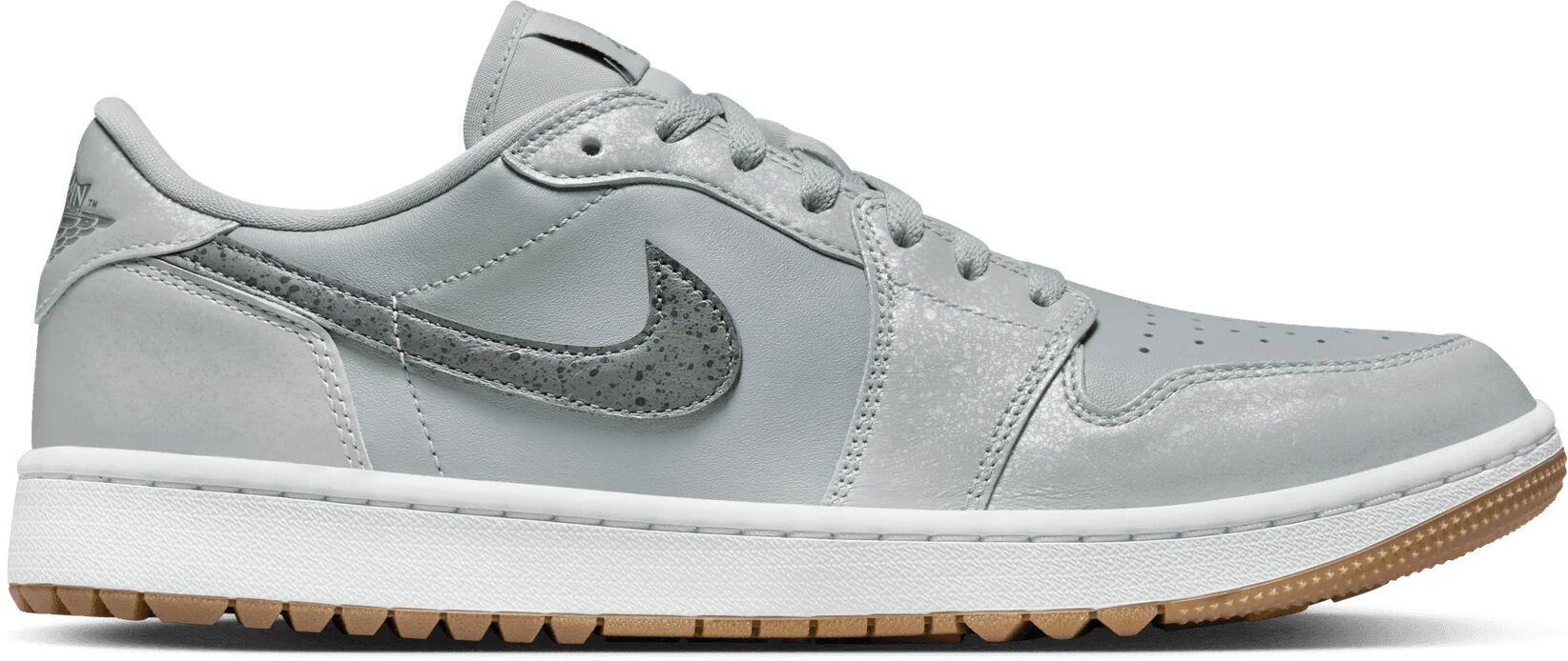 Nike Air Jordan 1 Low G Golf Shoes 2024 - Wolf Grey/White/Gum Medium Brown/Iron Grey - 9.5 - MEDIUM