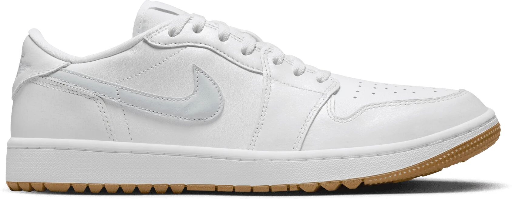 Nike Air Jordan 1 Low G Golf Shoes 2024 - White/Gum Medium Brown/Pure Platinum - 14.5 - MEDIUM