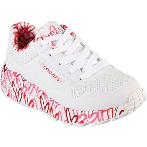 Skechers Kids Sneaker »UNO LITE«, Plateausneaker, Chunky Sneaker, Schnürschuh... offwhite-rot Größe 32