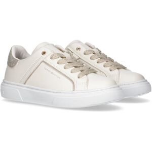 Tommy Hilfiger Sneaker »LOW CUT LACE-UP SNEAKER«, mit glitzernden... offwhite-metallic Größe 37