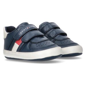 Tommy Hilfiger Sneaker »FLAG LOW CUT VELCRO SHOE OFF«, mit Logoschriftzug,... navy Größe 17