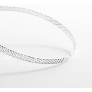 MANGO TEEN Choker-Halsband in Flechtoptik - Silber - U - weiblich