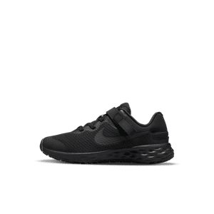 Nike Revolution 6 FlyEase Schuhe für einfaches Anziehen/Ausziehen für jüngere Kinder - Schwarz - 30