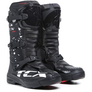 TCX Comp Kinder Motocross Stiefel 33 Schwarz Weiss