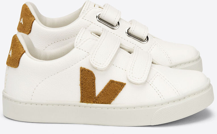 VEJA Kinder-Sneakers Esplar ChromeFree, Klettverschluss WEISS