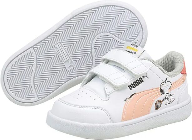 Puma Klett-Sneaker PEANUTS SHUFFLE V INF in weiß/apricot