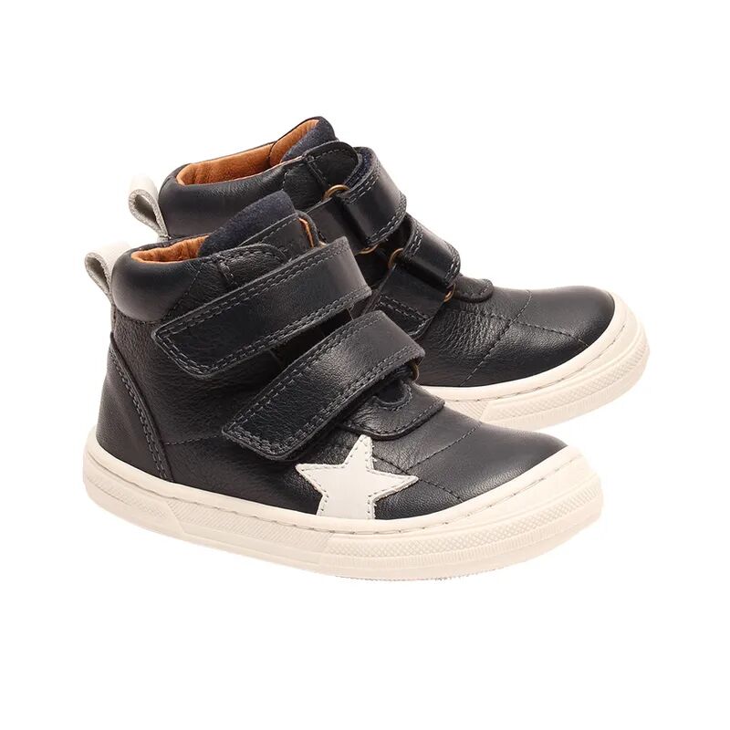 bisgaard Leder-Sneaker KEO hoch in navy