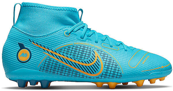 NIKE Kinder Fußballschuhe Turf Jr. Mercurial Superfly 8 Academy AG blau   Größe: 32   DJ2859 Auf Lager Unisex 32