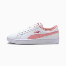 Puma Smash v2 Youth Sneaker Schuhe Für Kinder   Mit Aucun   Weiß/Rosa   Größe: 40