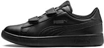 Puma Smash v2 Leder Kinder Sneaker Schuhe   Mit Aucun   Schwarz   Größe: 29