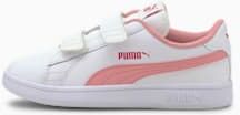 Puma Smash v2 Leder Kinder Sneaker Schuhe   Mit Aucun   Weiß/Rosa   Größe: 29