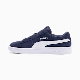 Puma Smash v2 Suede Youth Sneaker Schuhe Für Kinder   Mit Aucun   Blau/Weiß   Größe: 38