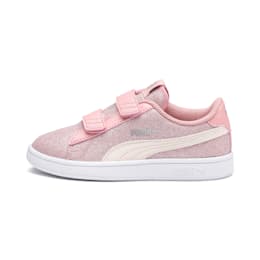 Puma Smash v2 Glitz Glam Kids Mädchen Sneaker Schuhe   Mit Aucun   Weiß/Rosa   Größe: 30