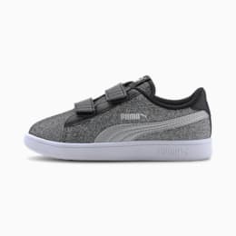 Puma Smash v2 Glitz Glam Kids Mädchen Sneaker Schuhe   Mit Aucun   Schwarz/Silber   Größe: 28